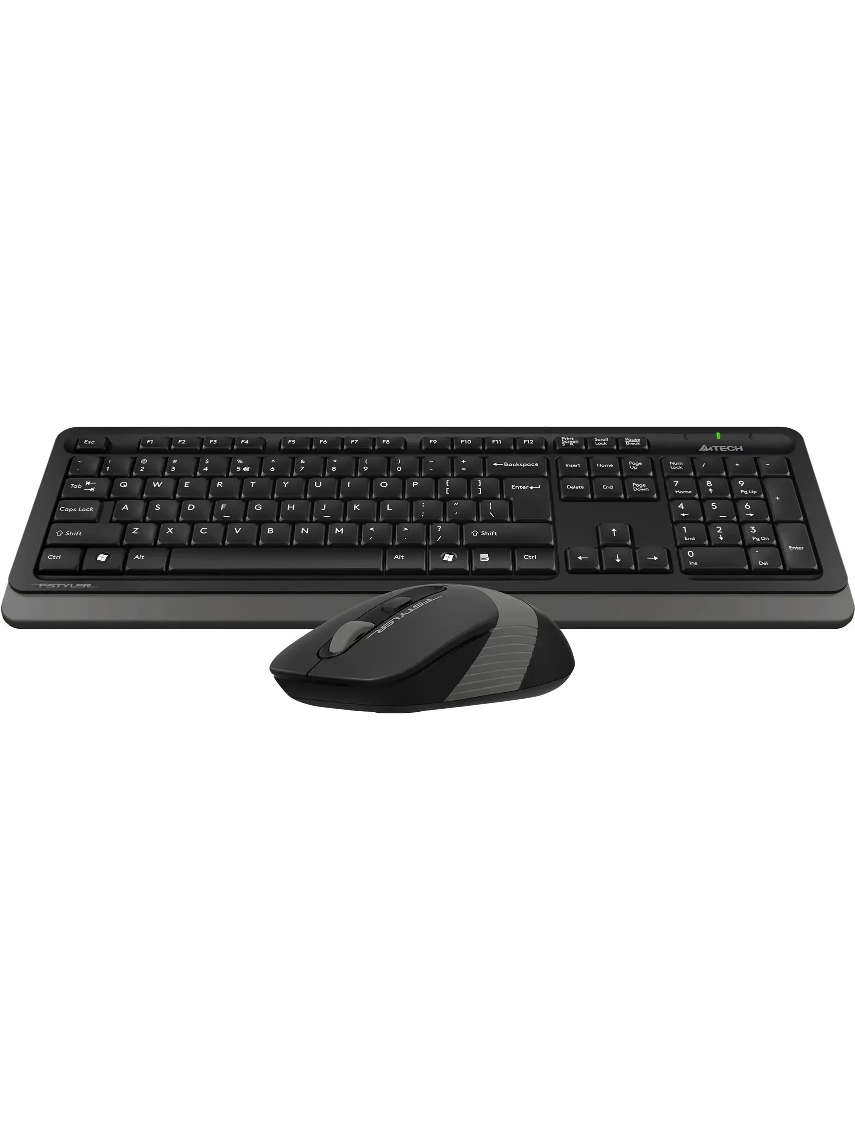 Комплект клавиатура + мышь A4Tech Fstyler FG1010S клав:черный/серый мышь:черный/серый USB беспроводная Multimedia (FG1010S GREY)