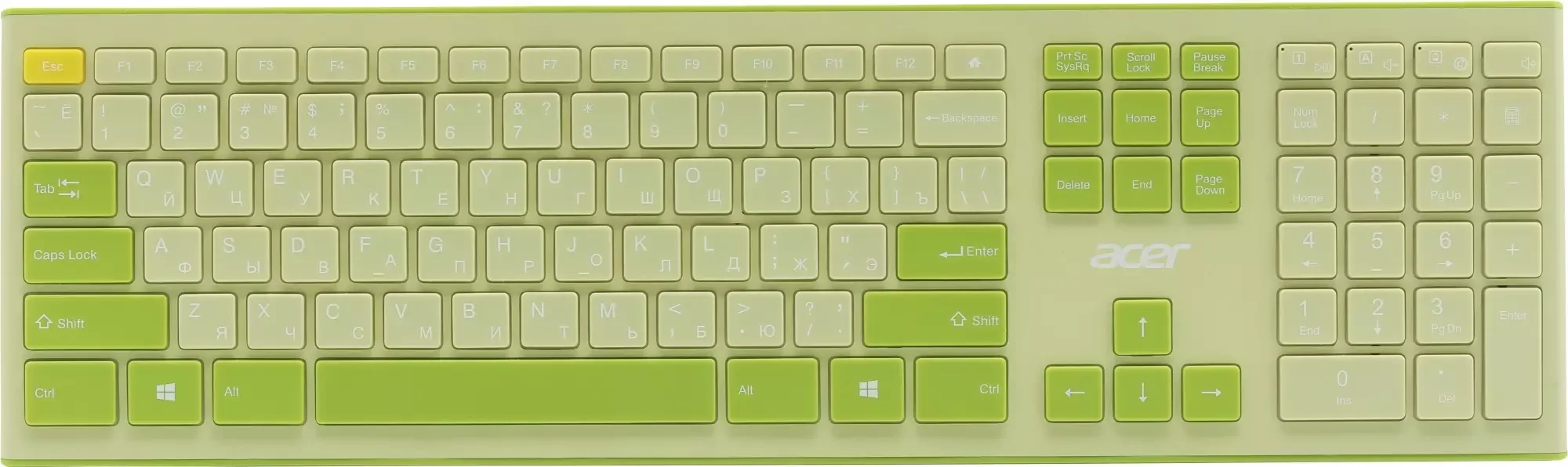 Комплект клавиатура + мышь Acer OCC205 беспроводной USB, 1200 dpi, розовый/бежевый