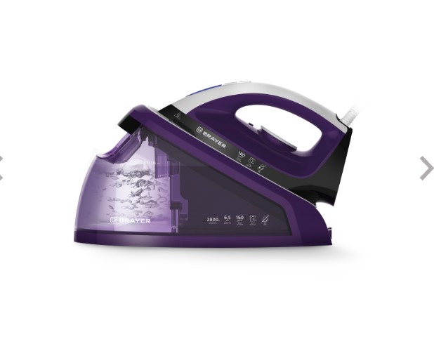 Парогенератор BRAYER BR4152, 2800 Вт, керамич, антикапля, давление 6.5 бар, 1,8 л, верт отпарив.