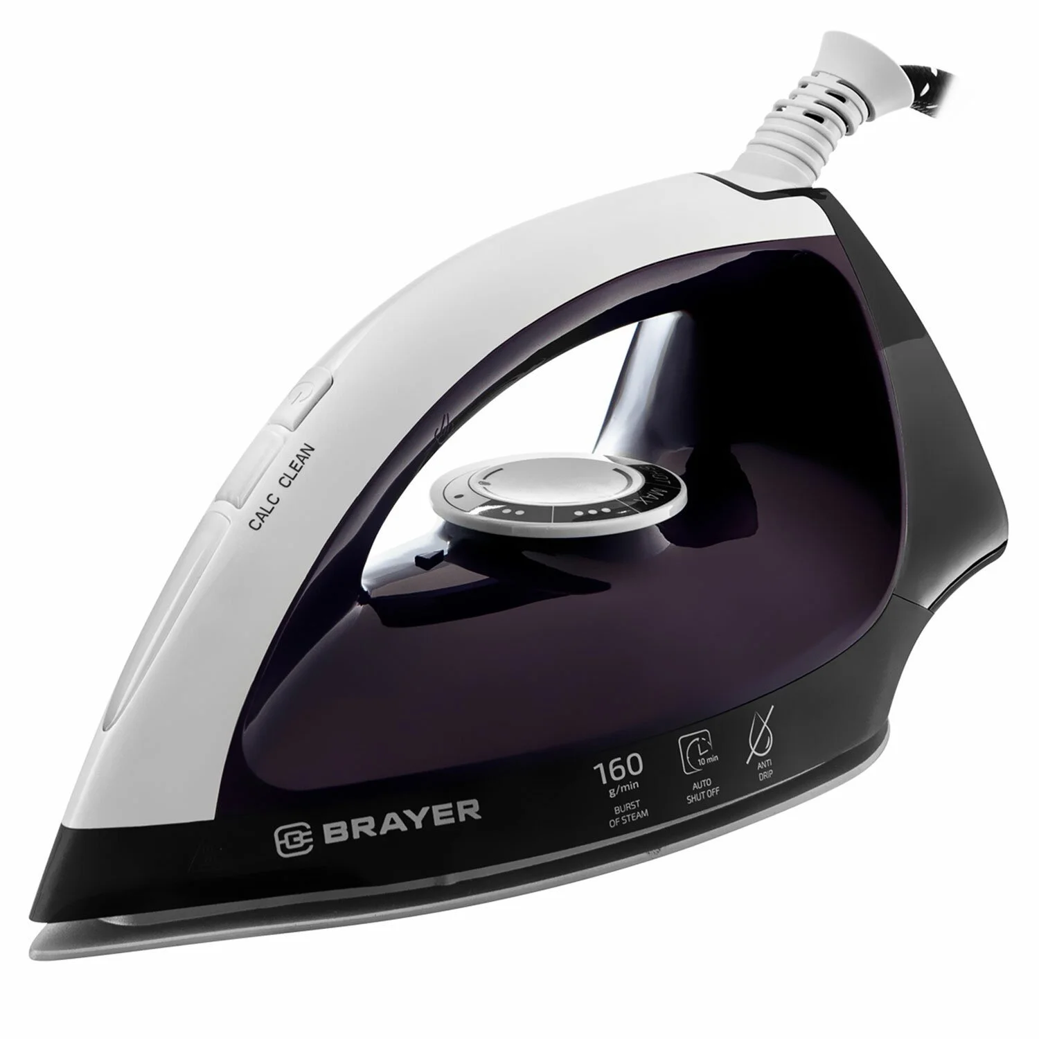 Парогенератор BRAYER BR4152, 2800 Вт, керамич, антикапля, давление 6.5 бар, 1,8 л, верт отпарив.
