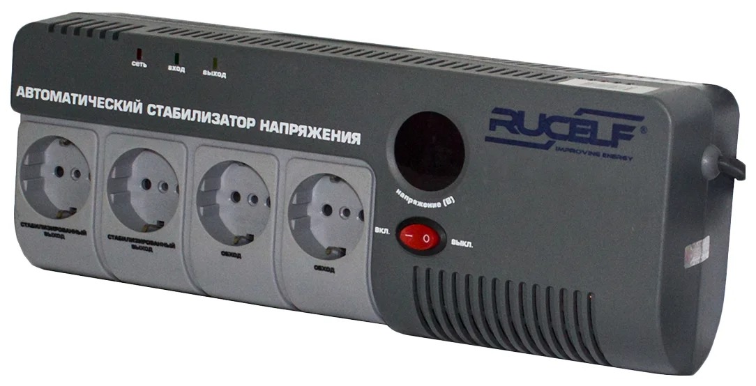 Стабилизатор напряжения RUCELF SRW- 1500-D ( релейный1.5 кВт, 140-260 В)