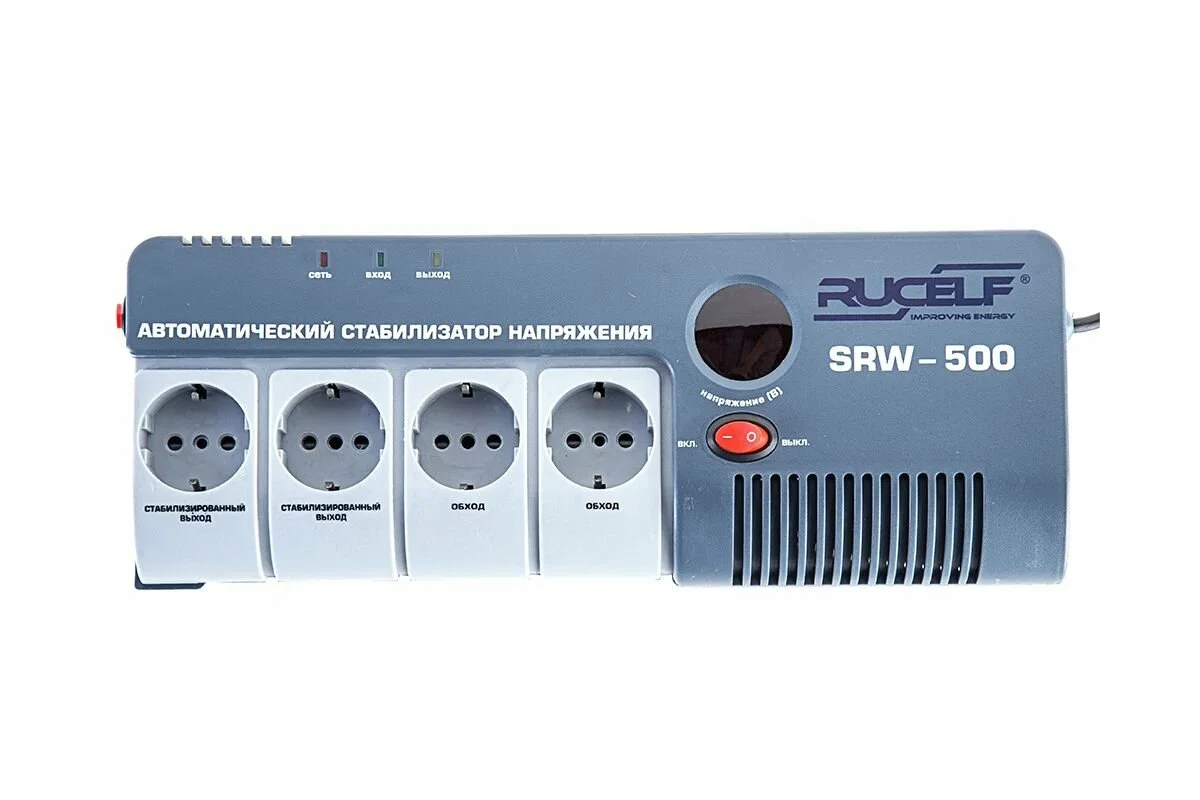 Стабилизатор напряжения RUCELF SRW-500-D (500ВА, 140-260В, )