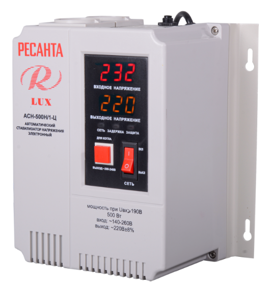 Стабилизатор напряжения Ресанта АСН-  500Н/1-Ц  LUX