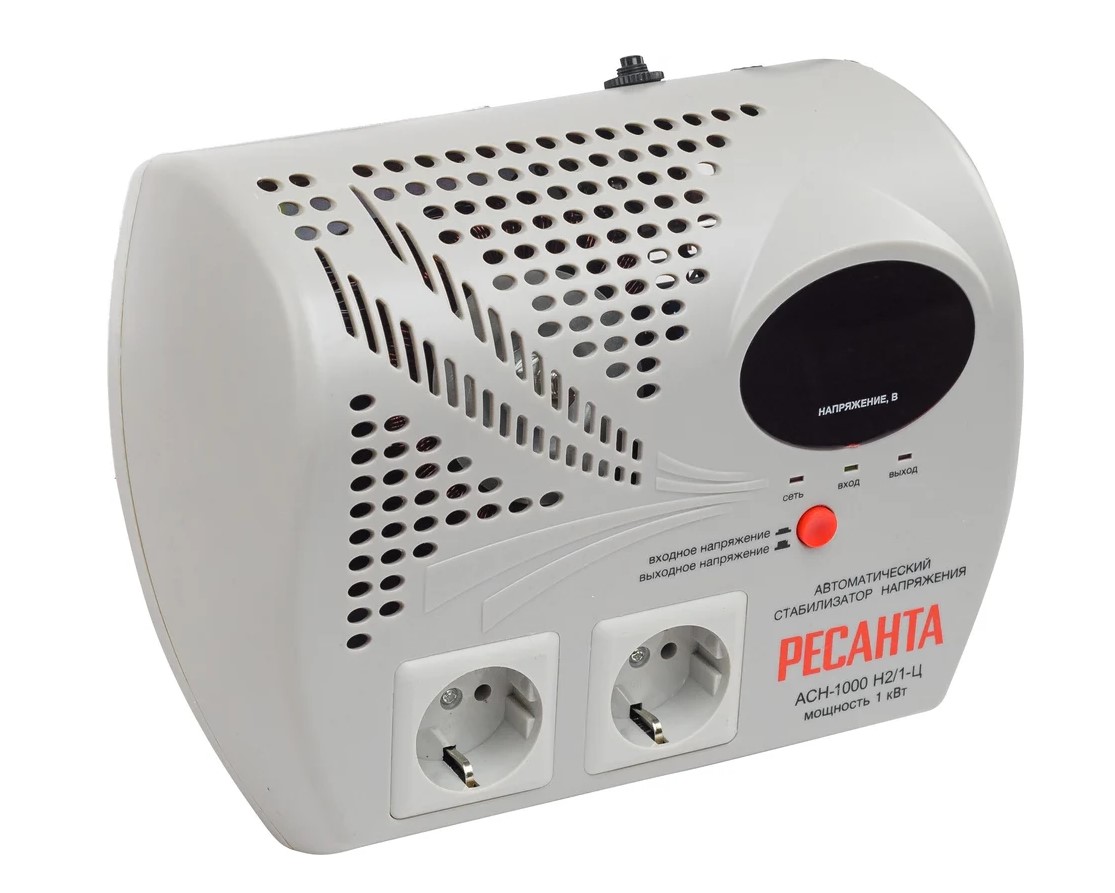 Стабилизатор напряжения Ресанта АСН- 1 000 Н2/1-Ц 160-260 В 1 кВт IP 20 (негерметизирован)