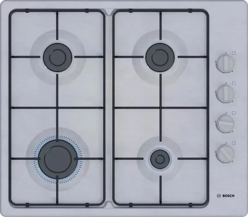Газовая варочная поверхность Bosch PBP6C5K80O нержавеющая сталь