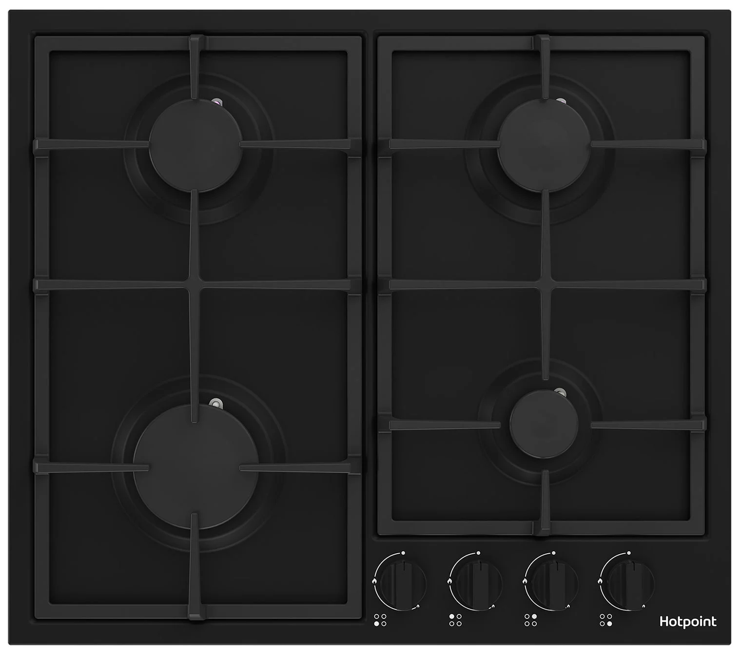 Газовая варочная поверхность Hotpoint HGMT 642 BL, независимая, черный