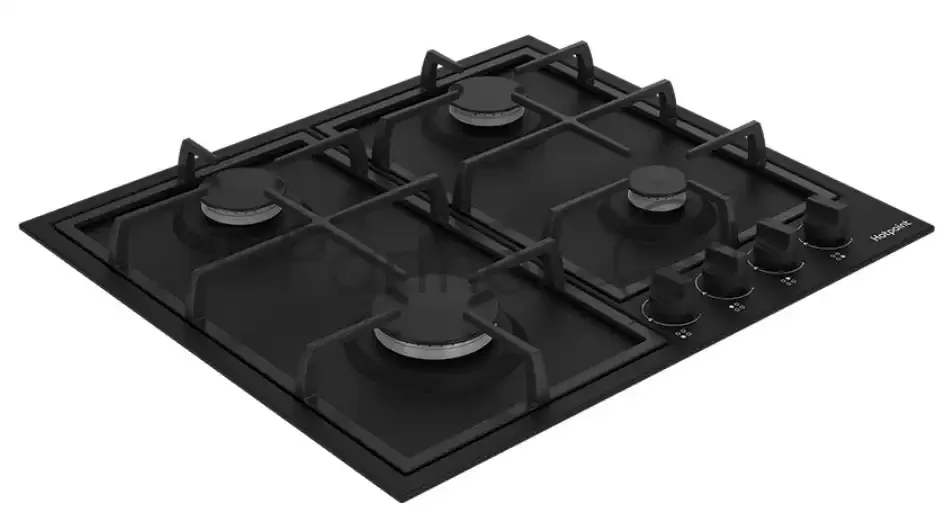 Газовая варочная поверхность Hotpoint HGMT 642 BL, независимая, черный