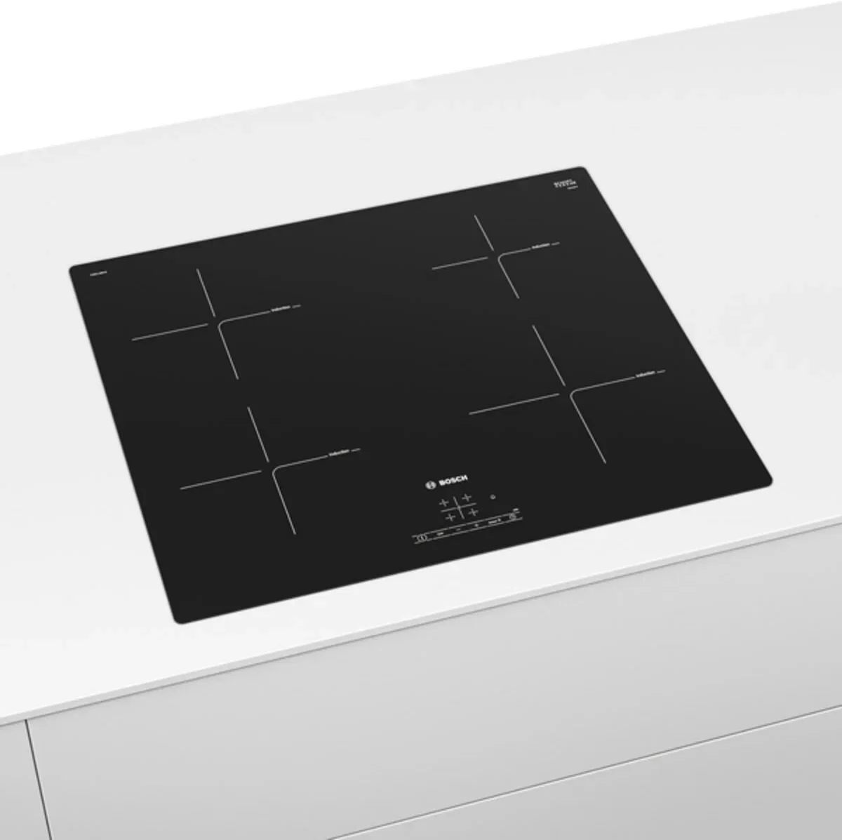 Индукционная варочная панель Bosch PUE611HC1E, 60 см, индукция,скошенные края, сенсорное управление, черный