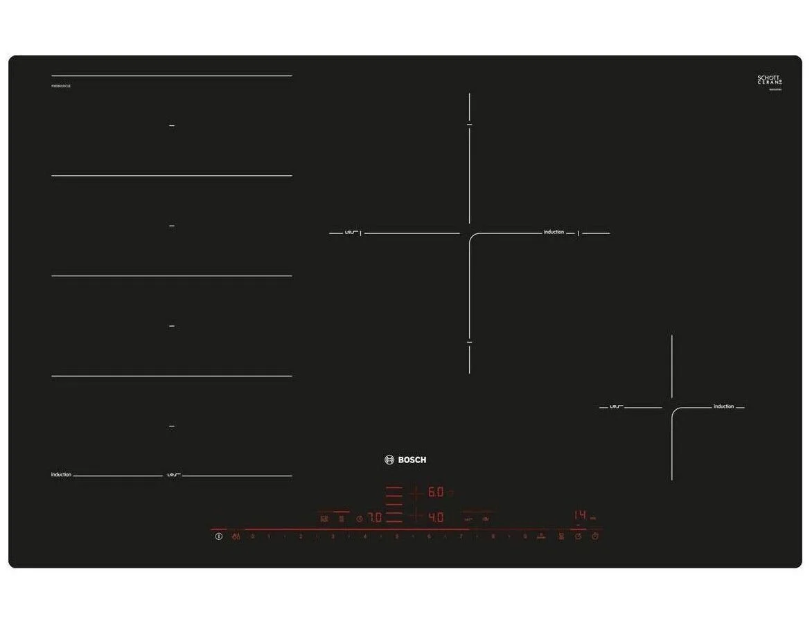 Индукционная варочная панель Bosch PXE801DC1E черный