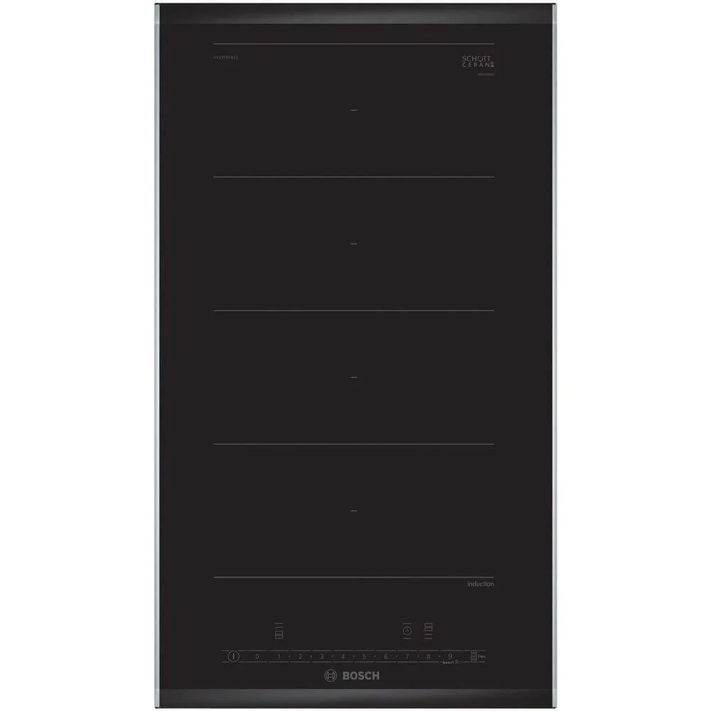 Индукционная варочная панель Bosch PXX375FB1E Домино, 2 конфорки, ширина 30 см, материал поверхности: стеклокерамика, зона расширения FlexInduction