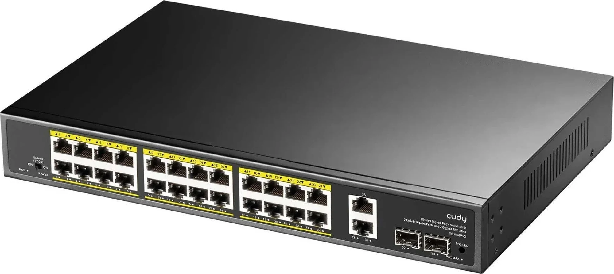Коммутатор Cudy GS1018PS2 (L2) 18x1 Гбит/с 2xКомбо(1000BASE-T/SFP) 2SFP 16PoE 200W неуправляемый