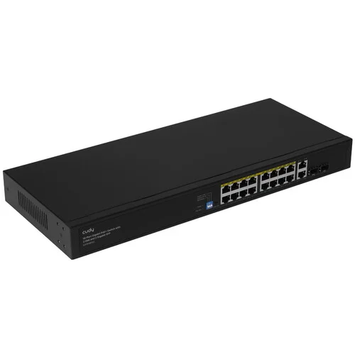Коммутатор Cudy GS1018PS2 (L2) 18x1 Гбит/с 2xКомбо(1000BASE-T/SFP) 2SFP 16PoE 200W неуправляемый