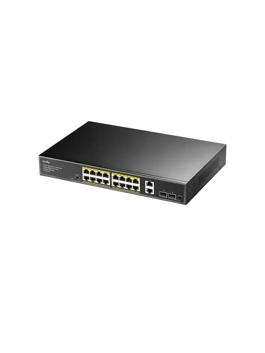 Коммутатор Cudy GS1026PS2, (L2) 26x1 Гбит/с 2xКомбо(1000BASE-T/SFP), 2SFP, 24PoE, 300W, неуправляемый