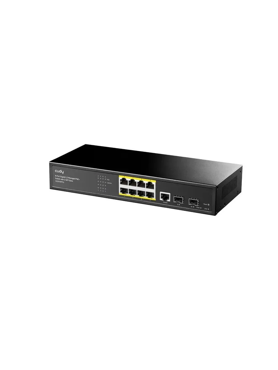 Коммутатор Cudy GS2008PS2, 8×1 Гбит/с, 2×1 Гбит/с SFP