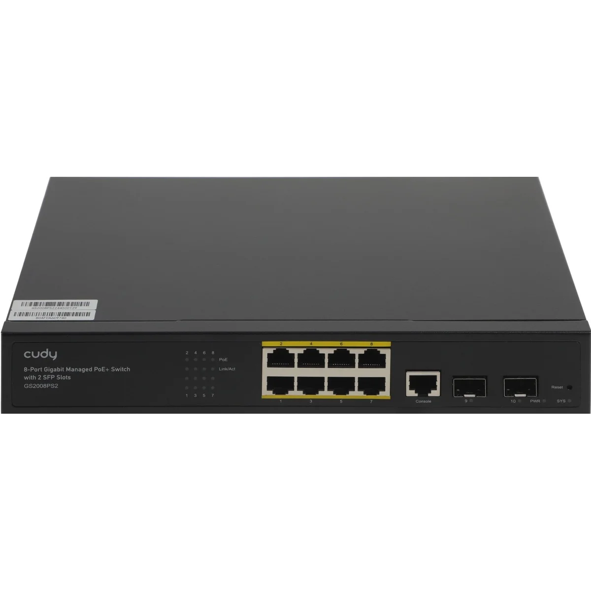 Коммутатор Cudy GS2008PS2, 8×1 Гбит/с, 2×1 Гбит/с SFP