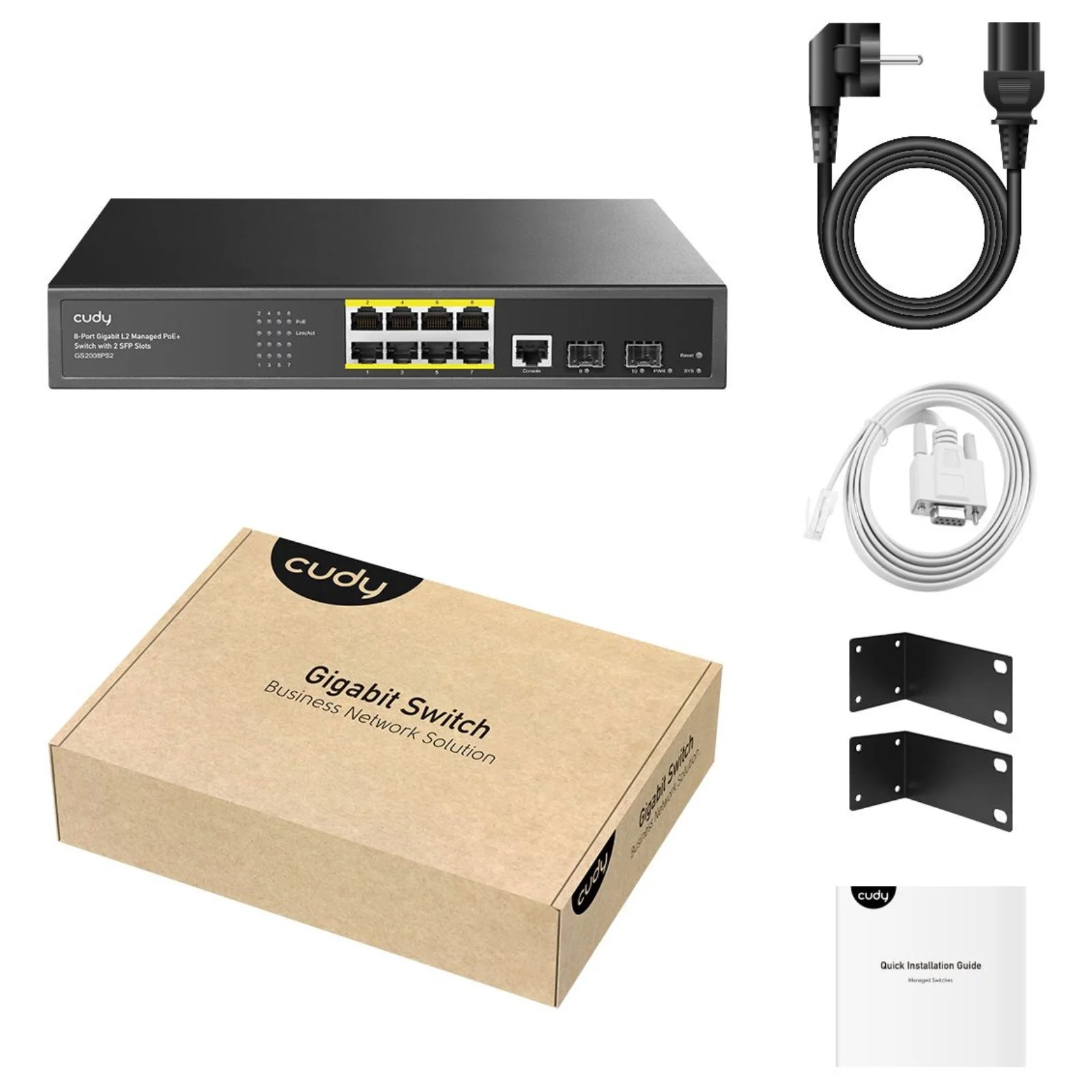 Коммутатор Cudy GS2008S2 (L2) 8x1 Гбит/с 2SFP управляемый