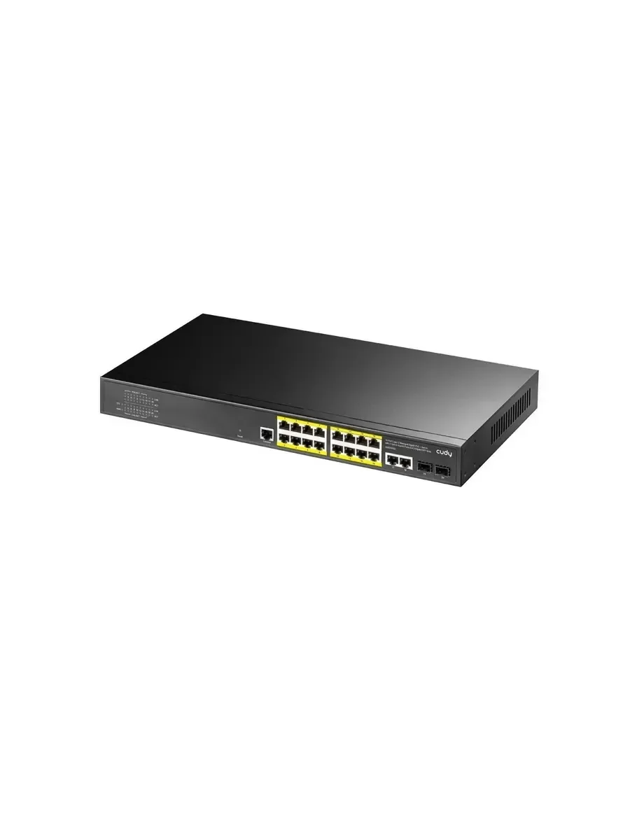 Коммутатор Cudy GS2018PS2-200W (L2) 16x1 Гбит/с 2SFP 16PoE+ 200W управляемый