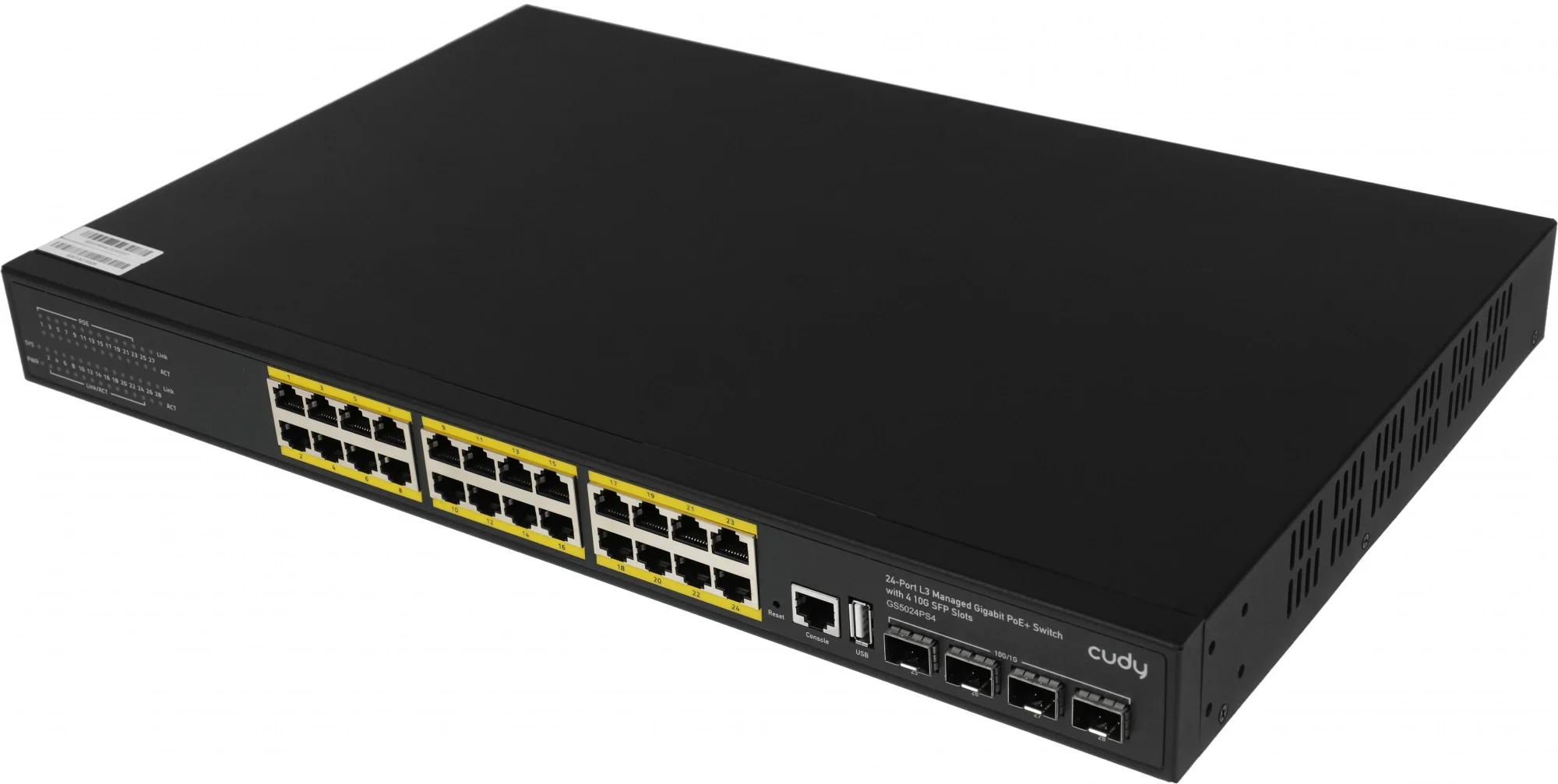 Коммутатор Cudy GS2028PS4-400W 24-Port Layer 2 Managed Gigabit PoE+ Switch with 4 Gigabit Combo Ports, 400W
