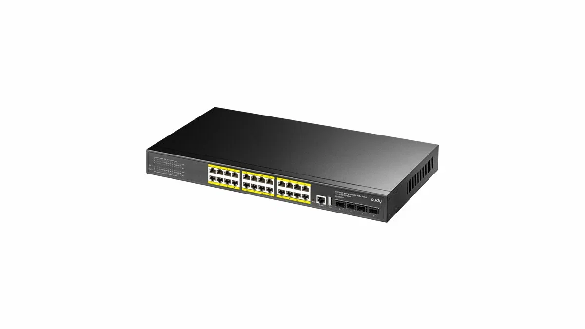 Коммутатор Cudy GS5024PS4 (L3) 24x1Gbит/с 4SFP+ 24PoE+ 400W управляемый