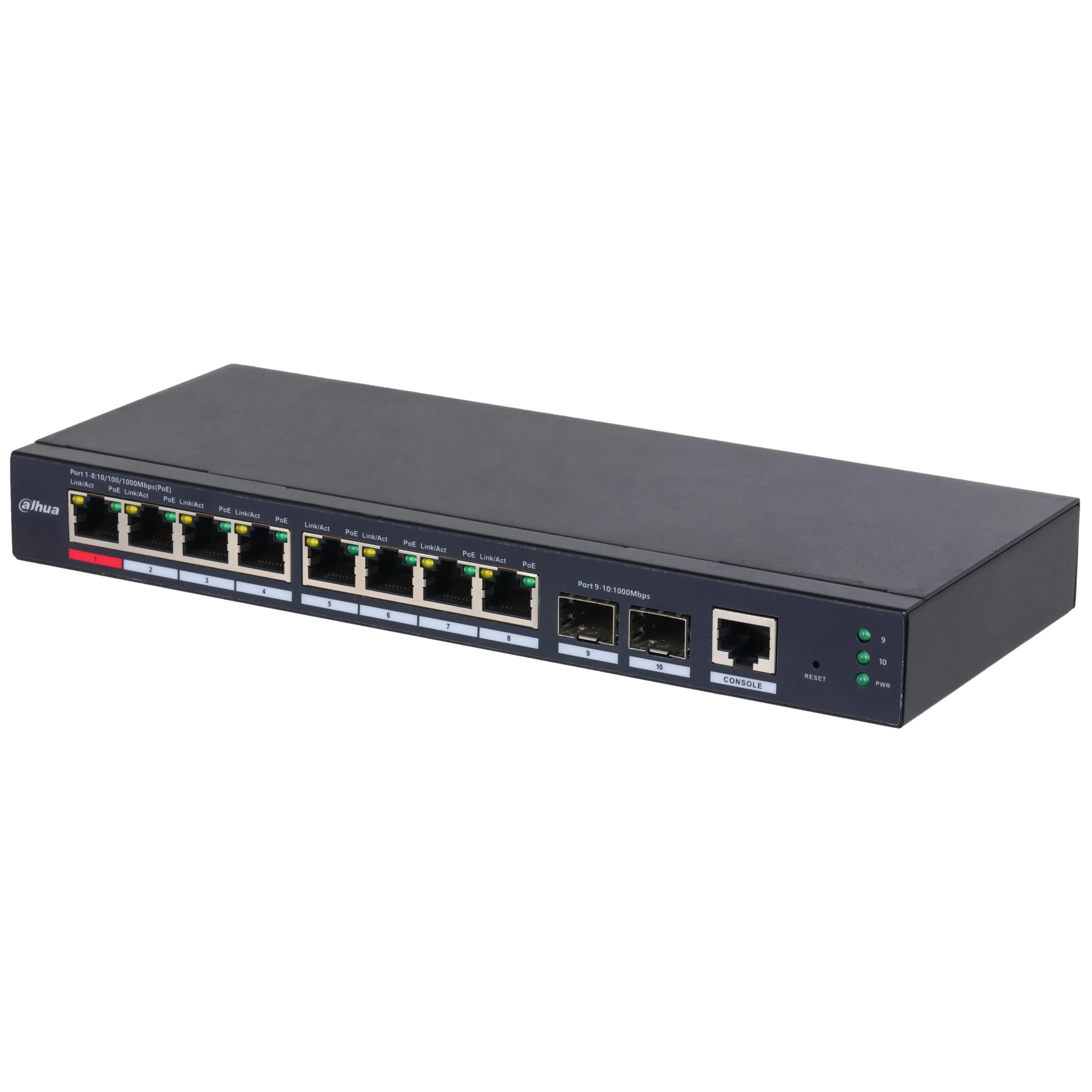 Коммутатор Dahua 10-Port Cloud Managed Gigabit Switch with 8-Port PoE