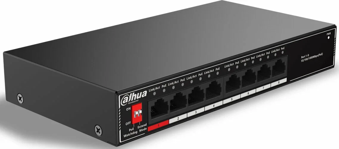 Коммутатор Dahua 18-Port Managed 10/100M RJ45 16-port PoE Switch, 190W, Metal case