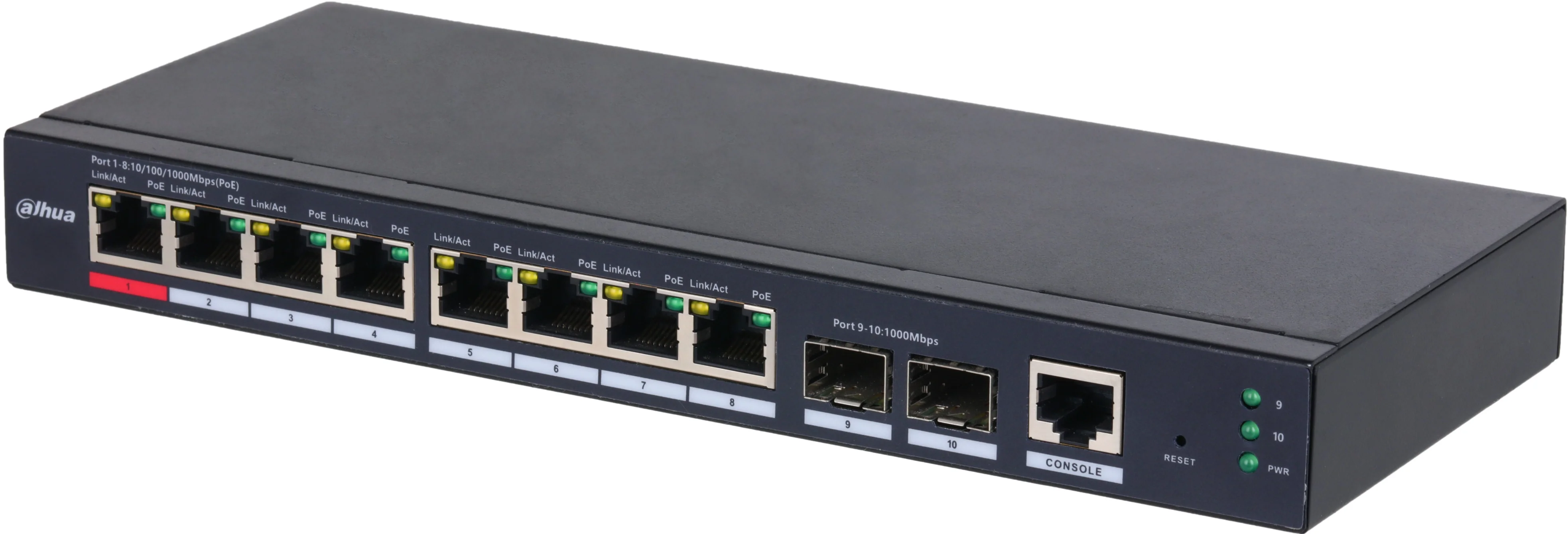 Коммутатор Dahua 18-Port Managed 10/100M RJ45 16-port PoE Switch, 190W, Metal case