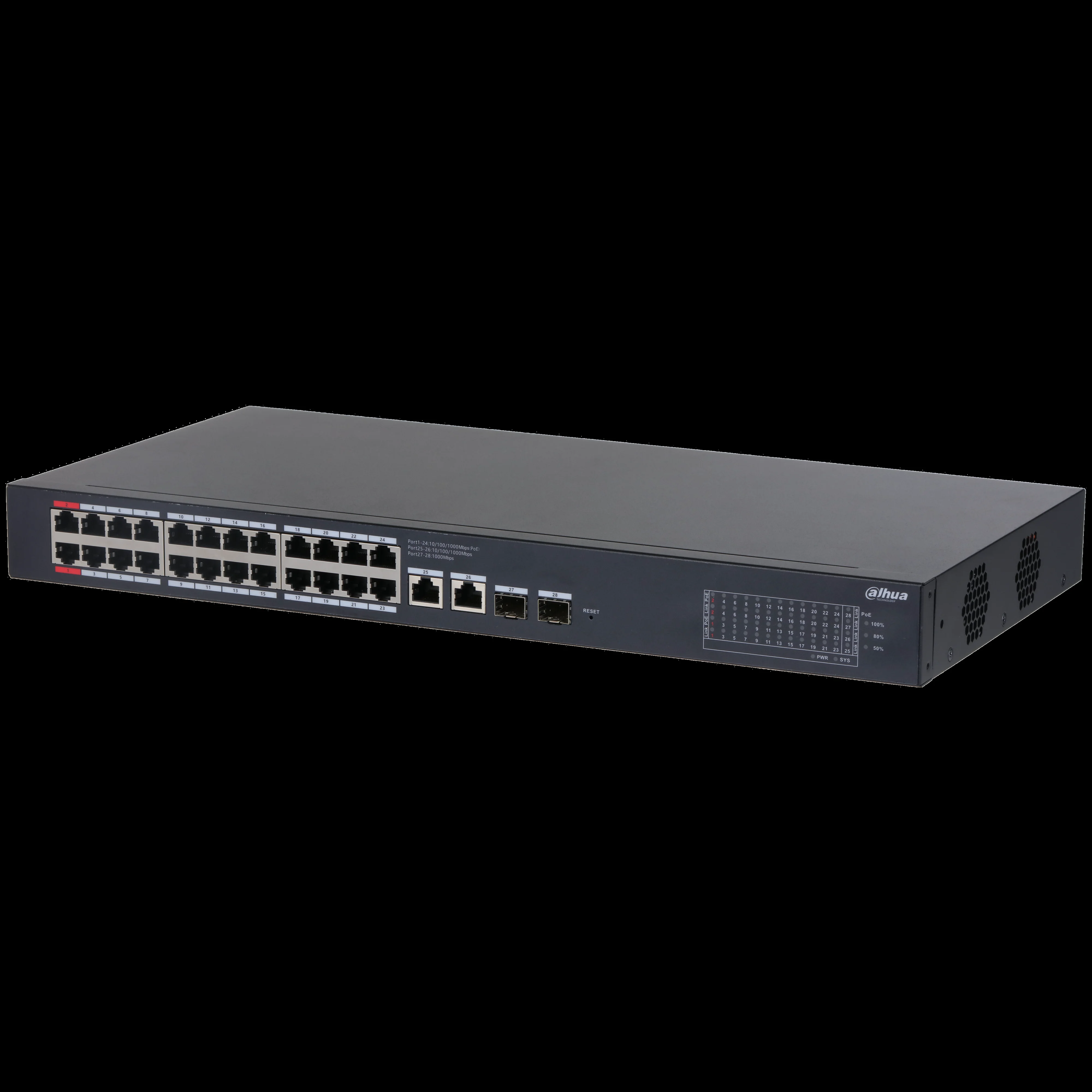 Коммутатор Dahua 28-Port Cloud Managed Gigabit Switch with 24-Port PoE