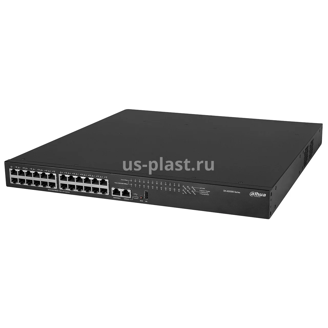Коммутатор Dahua 28-портовый управляемый, уровень L3Порты: 24 RJ45 10/100/1000 Мбит/с, 4 SFP+ 1000/10000 Мбит/с(uplink); питание: 100~240В(AC); грозоз