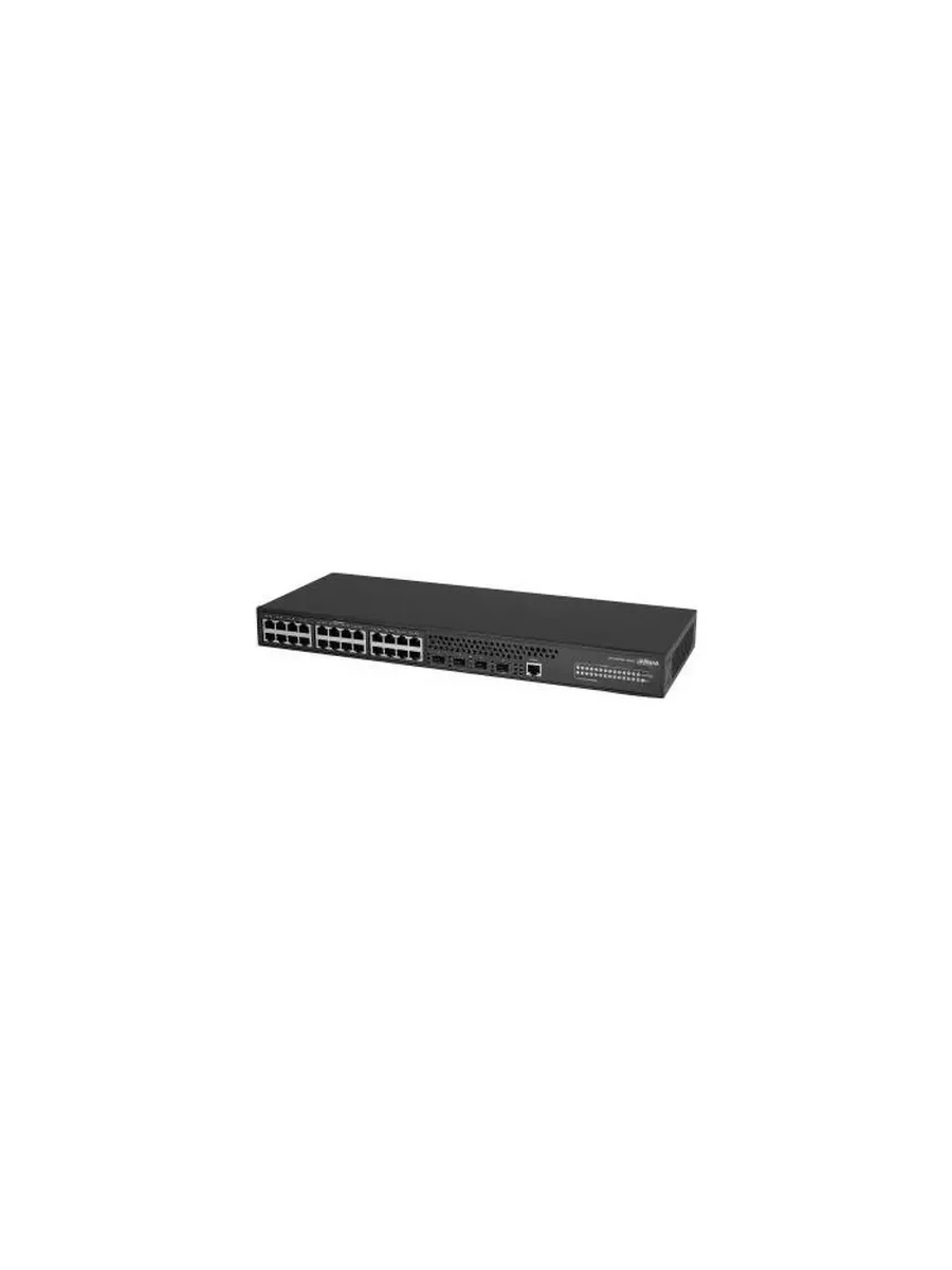 Коммутатор Dahua 28-портовый управляемый, уровень L3Порты: 24 RJ45 10/100/1000 Мбит/с, 4 SFP+ 1000/10000 Мбит/с(uplink); питание: 100~240В(AC); грозоз