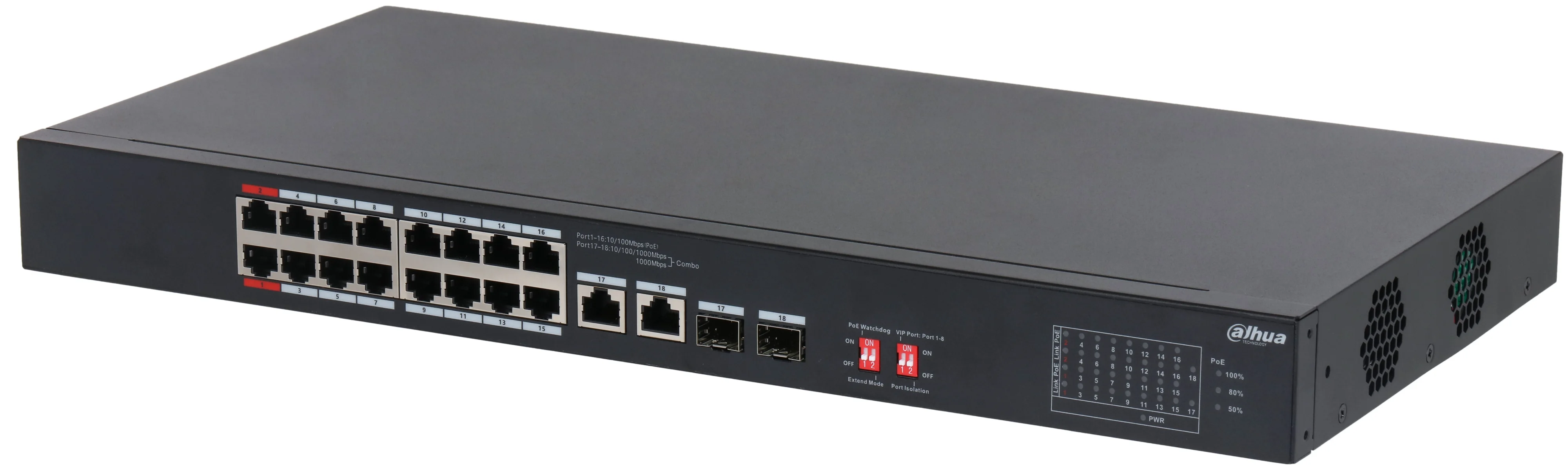 Коммутатор Dahua 36-Port Managed Switch, 24-port SFP, Metal case