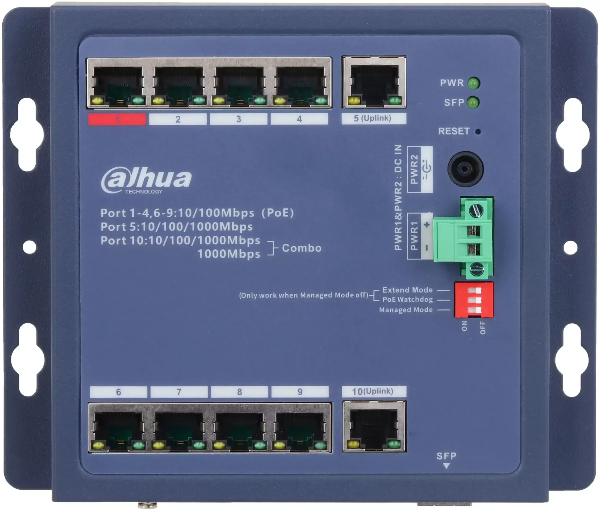 Коммутатор Dahua DH-CHS4110-8ET