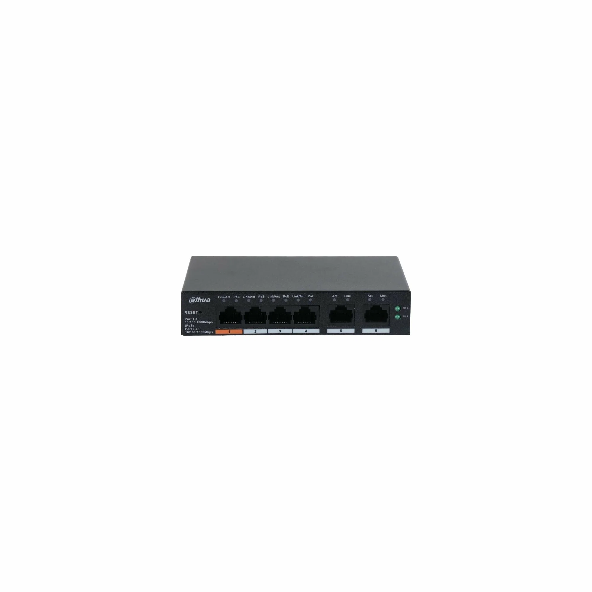 Коммутатор Dahua DH-CS4006-4GT-60 (L2) 4x1 Гбит/с 2xКомбо(1000BASE-T/SFP) 60W управляемый