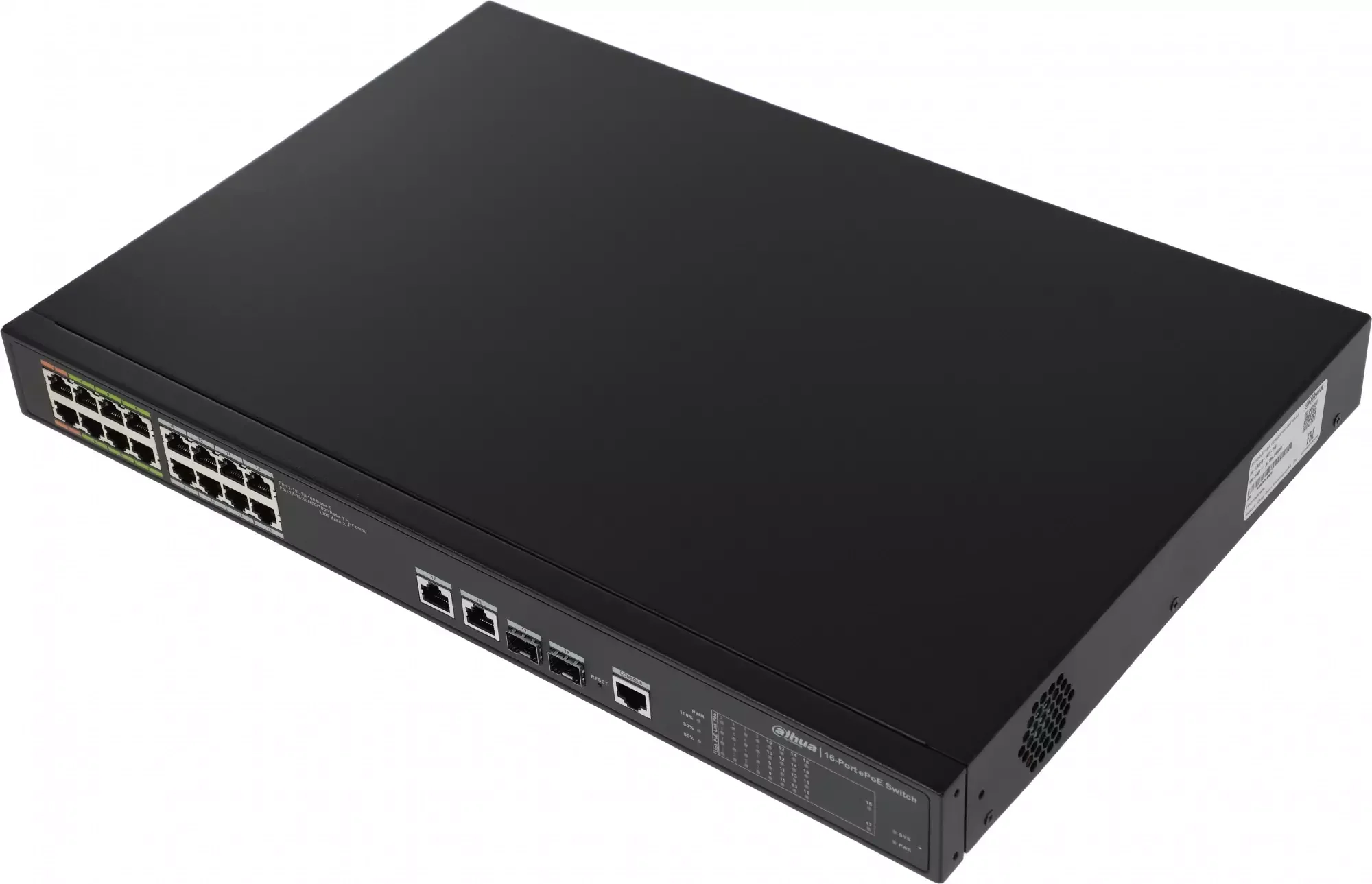 Коммутатор Dahua DH-CS4220-16GT-240 (L2) 16x100 Мбит/с 2x1 Гбит/с 2xКомбо(1000BASE-T/SFP) 16PoE 265W управляемый