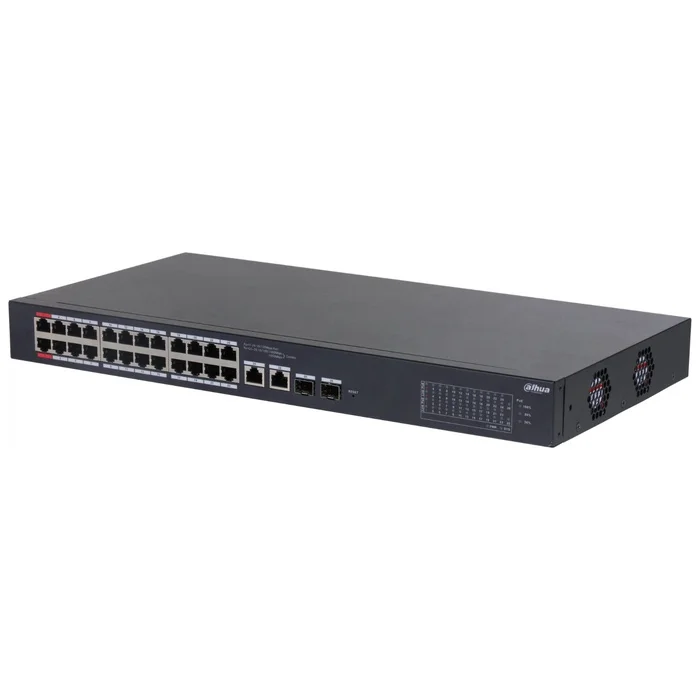 Коммутатор Dahua DH-CS4226-24ET-375 (L2) 24x100 Мбит/с 2xКомбо (1000BASE-T/SFP) 2SFP 24PoE 375W управляемый