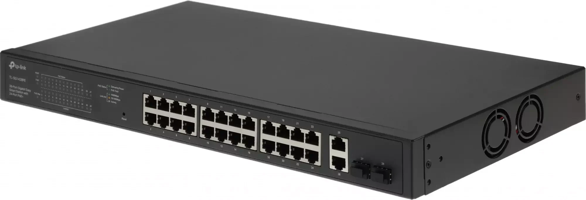 Коммутатор Dahua DH-CS4228-24GT-375, 24×1 Гбит/с + 2×1 Гбит/с Combo + 2×1 Гбит/с SFP, управляемый