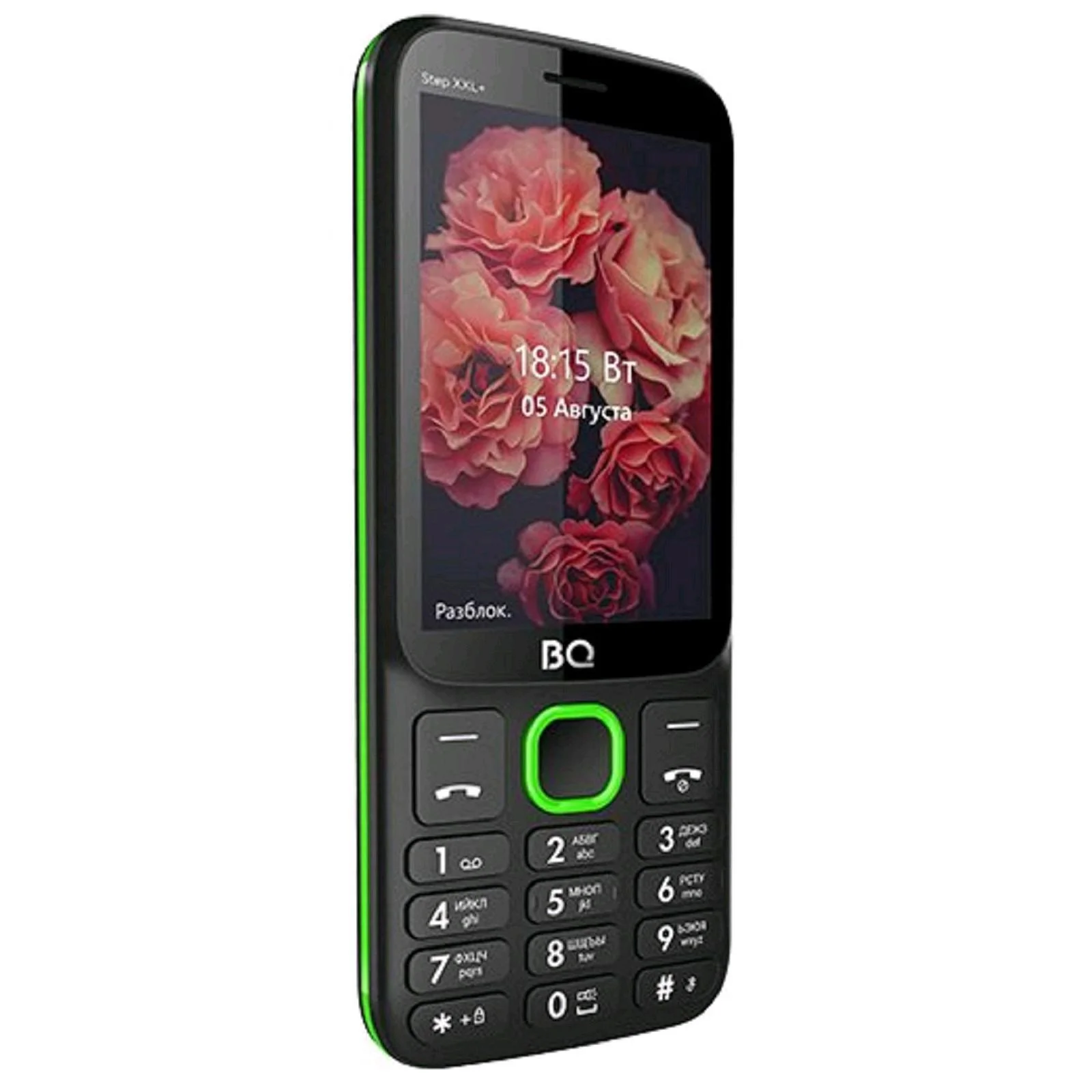 Мобильный телефон BQ 3590 Step XXL+ черный/зеленый