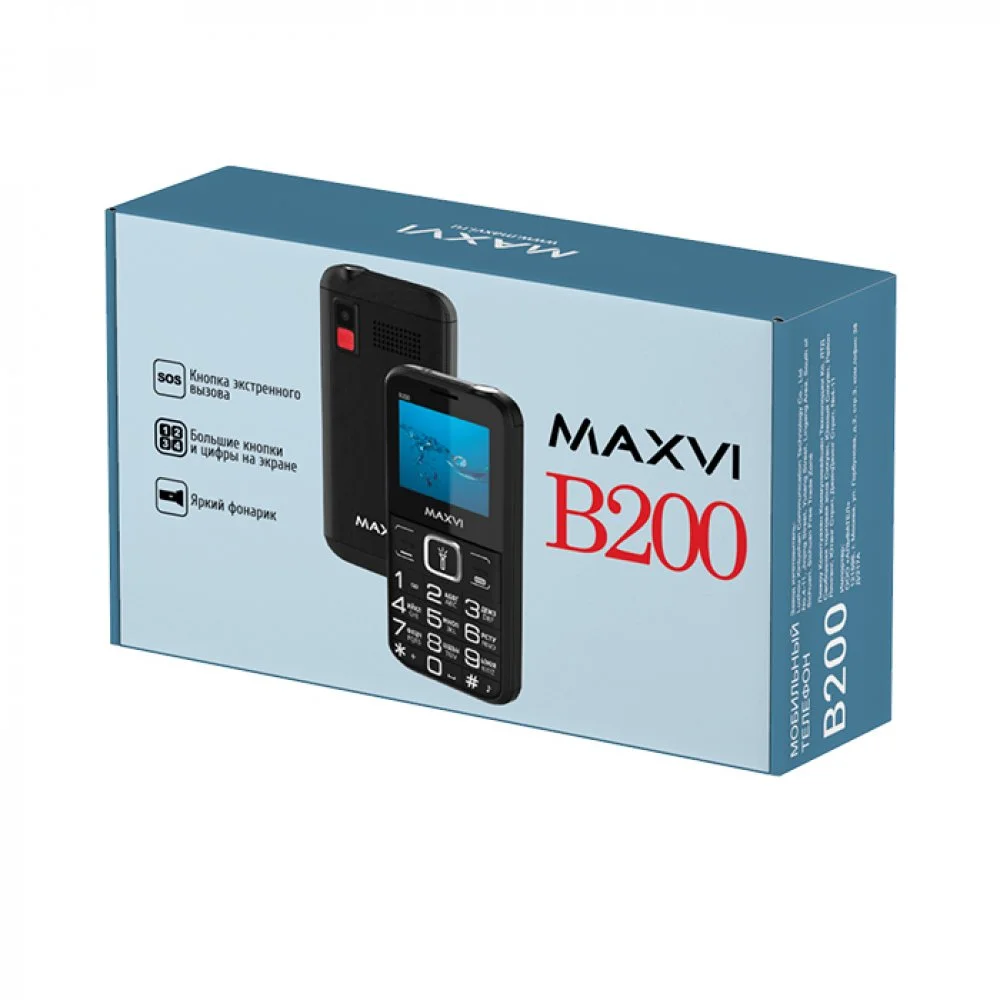 Мобильный телефон Maxvi B200 черный