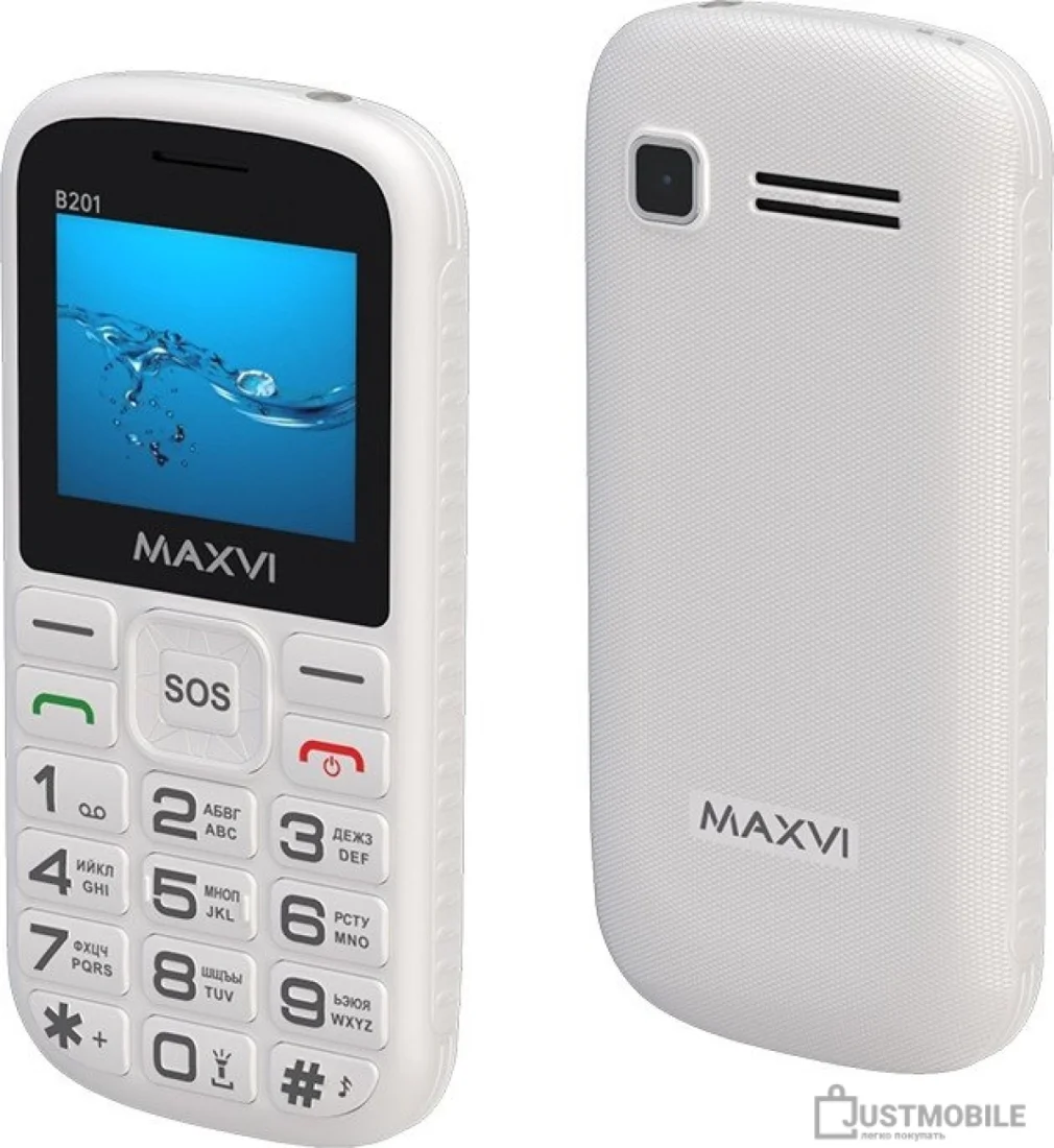 Мобильный телефон Maxvi B201 белый
