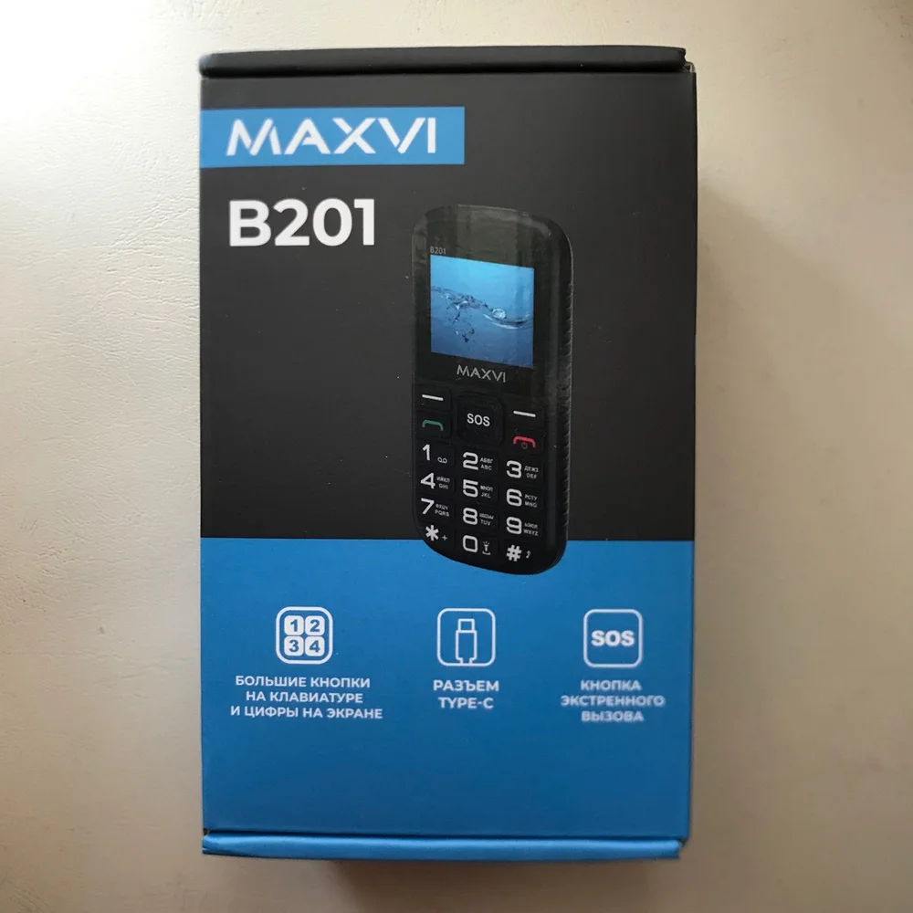 Мобильный телефон Maxvi B201 черный