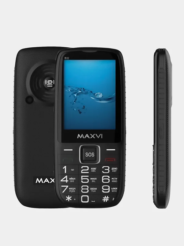Мобильный телефон Maxvi B32 черный