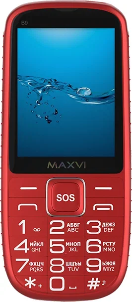 Мобильный телефон Maxvi B9 красный