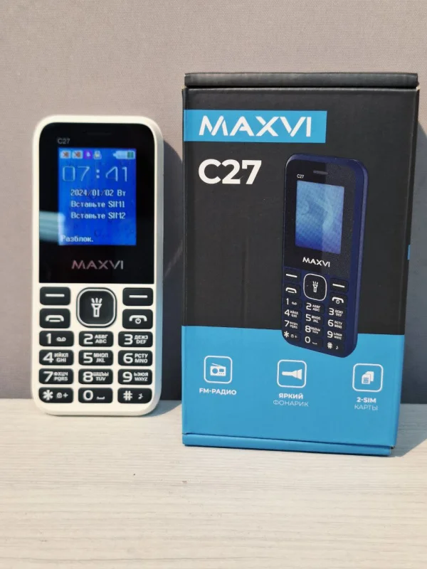 Мобильный телефон Maxvi C27 белый