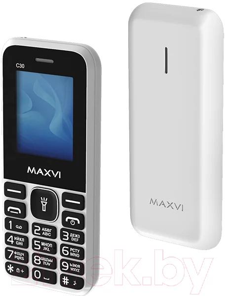 Мобильный телефон Maxvi C30 белый