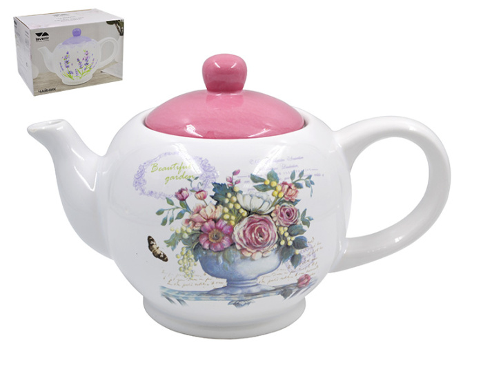 Lavenir Чайник "Beautiful garden" 950 мл, 23,5*13,5*14,6 см HC700-K48 доломит