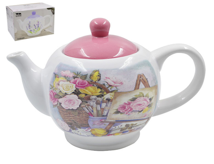 Lavenir Чайник "Акварель" 950 мл, 23,5*13,5*14,6 см HC700-P01 доломит
