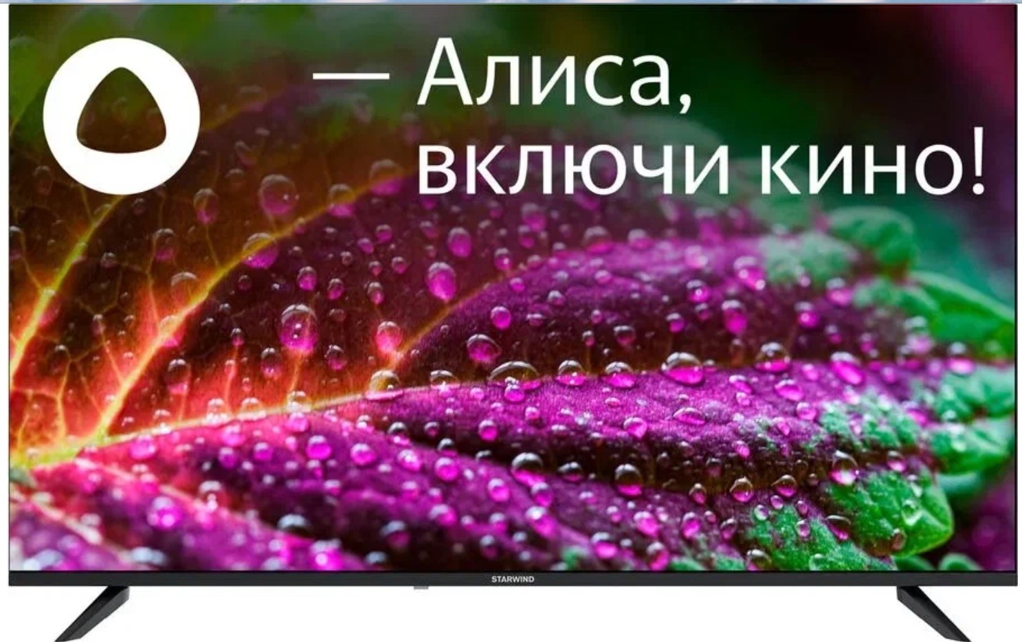 Телевизор LED 55" STARWIND SW-LED55UG403 Smart Яндекс.ТВ Frameless черный/4K Ultra HD/DVB-T/60Hz/DVB