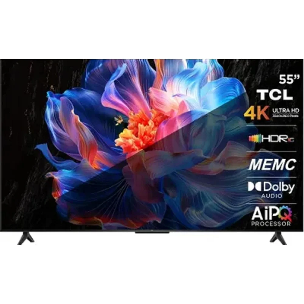 Телевизор LED 55" TCL 55P6K Black Google TB, 4K 3840x2160