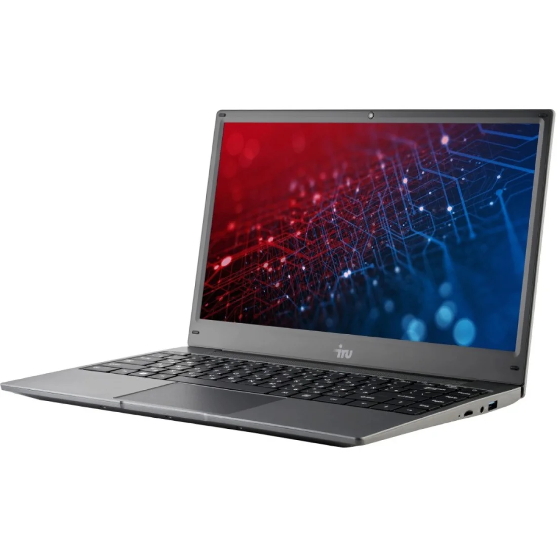 Ноутбук IRU Tactio 14RLH Ryzen 5 Pro 5675U 8Gb SSD256Gb AMD Radeon Graphics 14" IPS FHD (1920x1080) FreeDOS grey WiFi BT Cam 4000mAh (2058867)