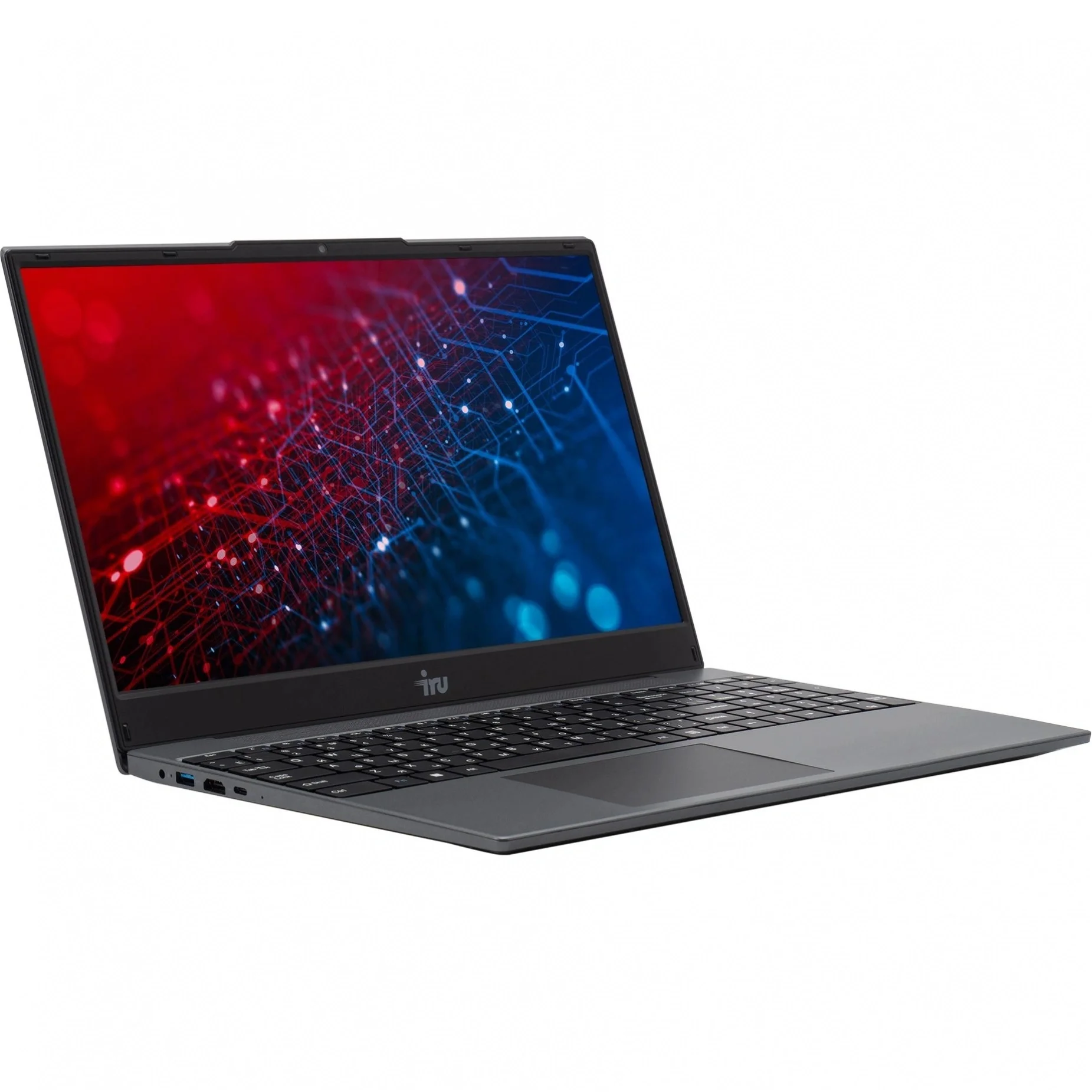 Ноутбук IRU Tactio 15PHC Ryzen 5 7430U 8Gb SSD256Gb AMD Radeon Graphics 15.6" IPS FHD (1920x1080) Windows 11 Pro Multi Language black WiFi BT Cam 4350