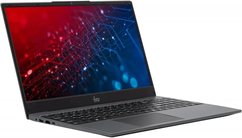 Ноутбук IRU Tactio 15PHR Ryzen 5 7430U 8Gb SSD256Gb AMD Radeon Graphics 15.6" IPS FHD (1920x1080) FreeDOS black WiFi BT Cam 4000mAh (2150143)